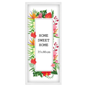 Ramka na zdjęcia 35x80 cm, drewniana w kolorze białym