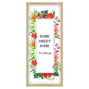 Ramka na zdjęcia 35x80 cm, drewniana w kolorze eko