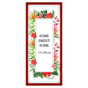 Ramka na zdjęcia 35x80 cm, drewniana w kolorze czerwonym