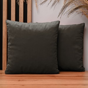 Dekoracyjna poszewka na poduszkę 50x50 cm w kolorze czekoladowym z tkaniny welurowej