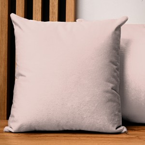 Dekoracyjna poszewka na poduszkę 60x60 cm w kolorze rose gold z tkaniny welurowej