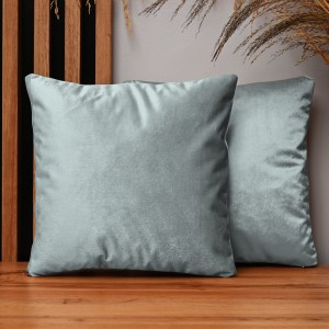 Dekoracyjna poszewka na poduszkę 35x35 cm w kolorze miętowym z tkaniny welurowej