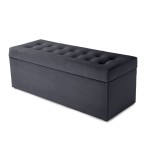  Nowoczesna otwierana pufa 45x120cm w kolorze grafitowym