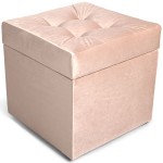  Nowoczesna otwierana pufa 45x45  w kolorze rose gold