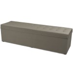  Nowoczesna otwierana pufa 45x160 cm w kolorze beżowym