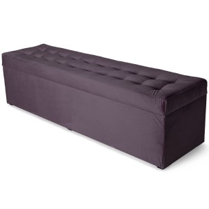 Nowoczesna otwierana pufa 45x160 cm w kolorze liliowym