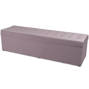 Nowoczesna otwierana pufa 45x160 cm w kolorze liliowym 