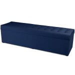  Nowoczesna otwierana pufa 45x160 cm w kolorze granatowym