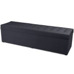 Nowoczesna otwierana pufa 45x160 cm w kolorze grafitowym