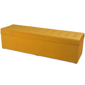 Nowoczesna otwierana pufa 45x160  w kolorze musztardowym