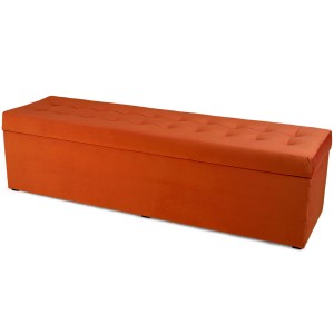 Nowoczesna otwierana pufa 45x160  w kolorze pomarańczowym