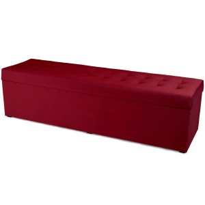 Nowoczesna otwierana pufa 45x160  w kolorze ciemnoczerwonym