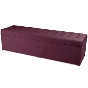 Nowoczesna otwierana pufa 45x160  w kolorze buraczkowym