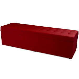 Nowoczesna otwierana pufa 45x160  w kolorze czerwonym 