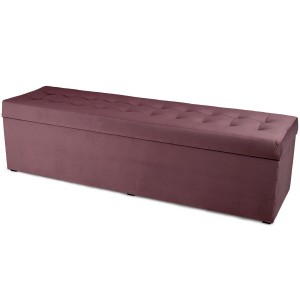 Nowoczesna otwierana pufa 45x160  w kolorze śliwkowym
