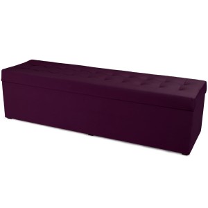 Nowoczesna otwierana pufa 45x160  w kolorze ciemnofioletowym