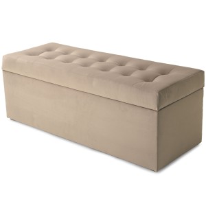 Nowoczesna otwierana pufa 45x120  w kolorze jasnobrązowym