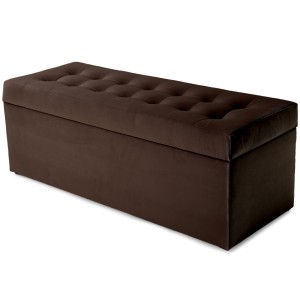 Nowoczesna otwierana pufa 45x120  w kolorze ciemnobrązowym