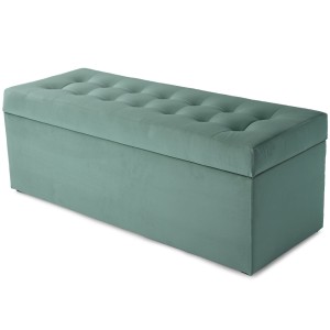 Nowoczesna otwierana pufa 45x120  w kolorze miętowym