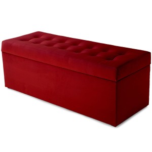 Nowoczesna otwierana pufa 45x120  w kolorze czerwonym