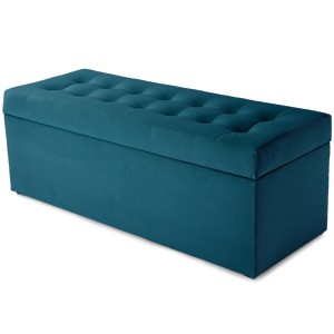 Nowoczesna otwierana pufa 45x120  w kolorze cyjanowym