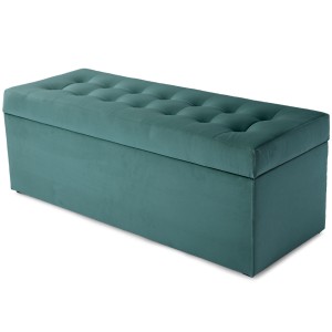 Nowoczesna otwierana pufa 45x120  w kolorze morskim