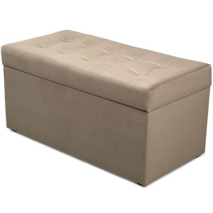 Nowoczesna otwierana pufa 45x90  w kolorze jasnobrązowym