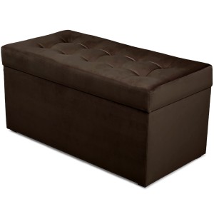 Nowoczesna otwierana pufa 45x90  w kolorze ciemnobrązowym