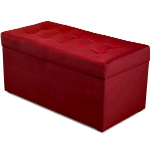 Nowoczesna otwierana pufa 45x90  w kolorze czerwonym