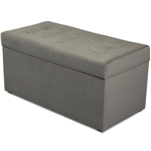 Nowoczesna otwierana pufa 45x90  w kolorze szarym