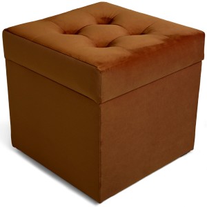 Nowoczesna otwierana pufa 45x45  w kolorze czekoladowym
