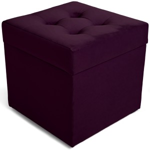 Nowoczesna otwierana pufa 45x45  w kolorze ciemnofioletowym