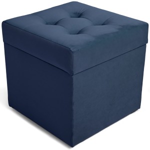 Nowoczesna otwierana pufa 45x45  w kolorze atramentowym