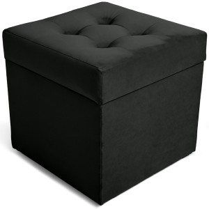 Nowoczesna otwierana pufa 45x45  w kolorze antracytowym