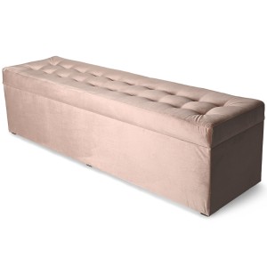 Nowoczesna otwierana pufa 45x160 cm w kolorze rose gold