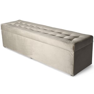 Nowoczesna otwierana pufa 45x160 cm w kolorze mysim