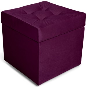 Nowoczesna otwierana pufa 45x45 cm w kolorze fioletowym