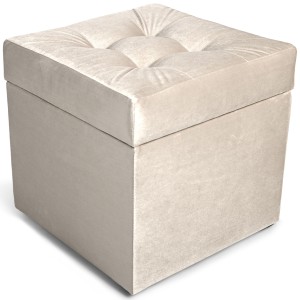 Nowoczesna otwierana pufa 45x45 cm w kolorze mysim