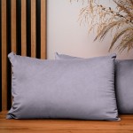 Dekoracyjna poszewka na poduszkę 40x60 cm w kolorze liliowym z tkaniny welurowej