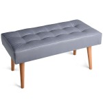 Nowoczesna ławka 45x90 cm w kolorze szarym