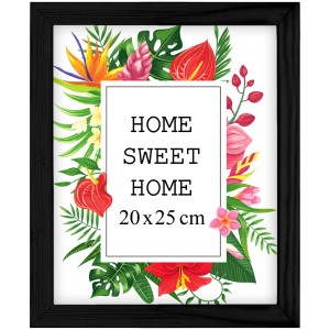 Ramka na zdjęcia 20x25 cm, drewniana w kolorze czarnym