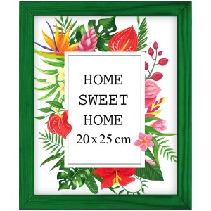 Ramka na zdjęcia 20x25 cm, drewniana w kolorze zielonym