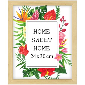 Ramka na zdjęcia 24x30 cm, drewniana w kolorze naturalnym