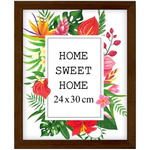 Ramka na zdjęcia 24x30 cm, drewniana w kolorze brązowym