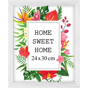 Ramka na zdjęcia 24x30 cm, drewniana w kolorze białym