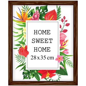 Ramka na zdjęcia 28x35 cm, drewniana w kolorze brązowym