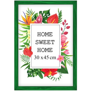 Ramka na zdjęcia 30x45 cm, drewniana w kolorze zielonym