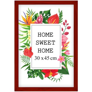 Ramka na zdjęcia 30x45 cm, drewniana w kolorze czerwonym