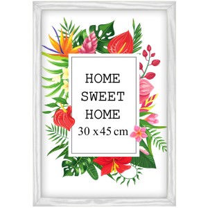 Ramka na zdjęcia 30x45 cm, drewniana w kolorze białym