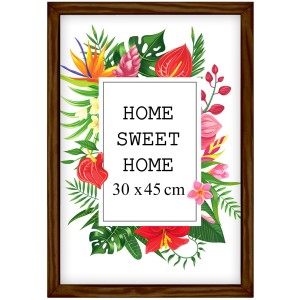 Ramka na zdjęcia 30x45 cm, drewniana w kolorze brązowym